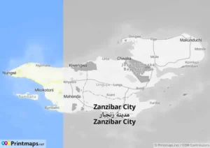 Kartenansicht Zanzibar Nord